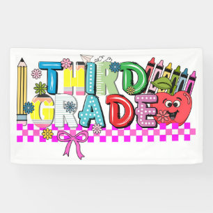 Third Grade typography Banner
