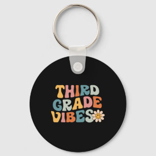Third Grade Vibes - 3rd Grade Team Retro 1st Day O Keychain