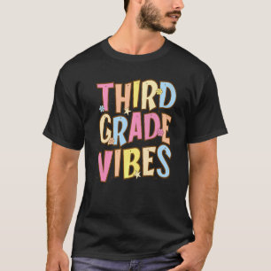 Third Grade Vibes Back To School Retro 3rd Grade T T-Shirt