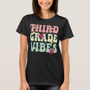 Third Grade Vibes Hello Team 3rd Grade Teacher Kid T-Shirt