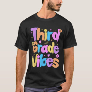 Third Grade Vibes Kids Back To School Preppy Graph T-Shirt