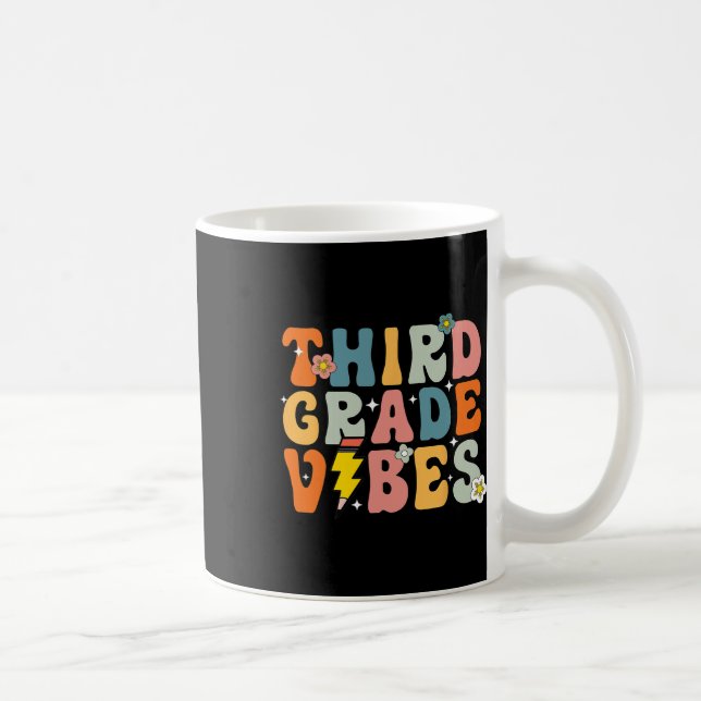 Third Grade Vibes Shirt 3rd Retro Back To School K Coffee Mug (Right)