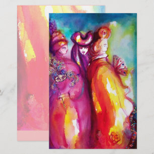 THIRD MASK ,Venetian Masquerade Ball Stationery