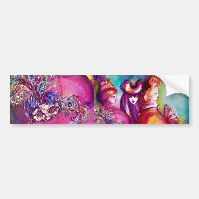 THIRD MASK / Venetian Masquerade Bumper Sticker (Front)