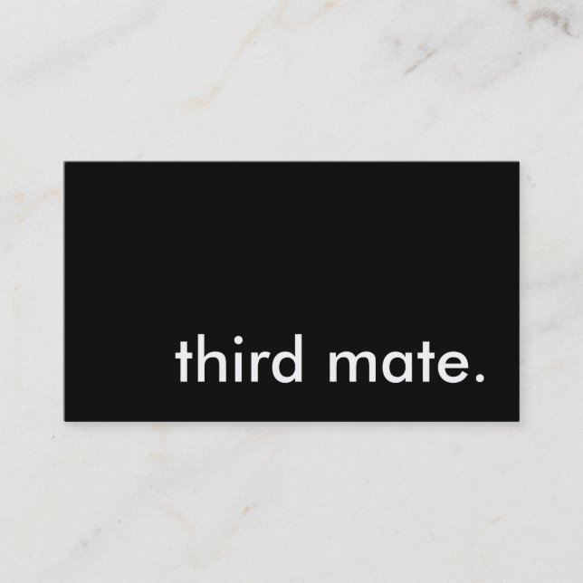 third mate. business card (Front)