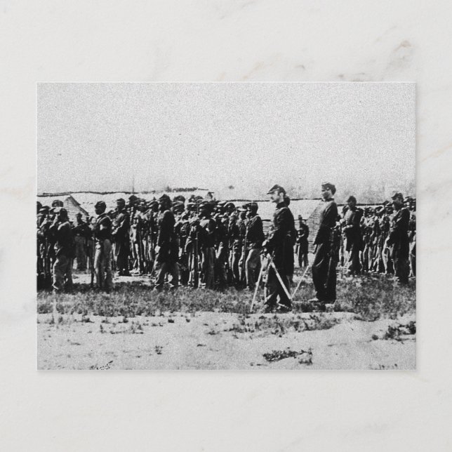 Third Regiment Infantry Civil War Coloured Troops Postcard (Front)