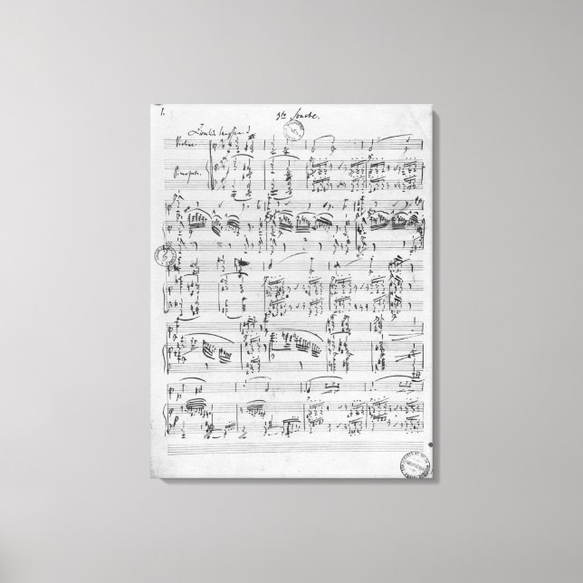 Third Sonata for piano and violin Canvas Print (Front)