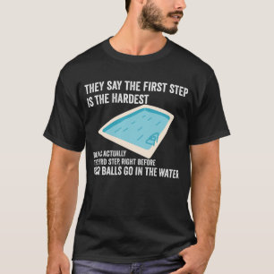 Third Step Is The Hardest Funny Men's Swimming T-Shirt