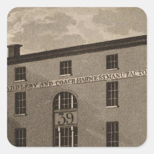 Third Street in Philadelphia Square Sticker