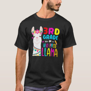 Third Team 3rd Grade Teacher Rainbow No Prob Llama T-Shirt