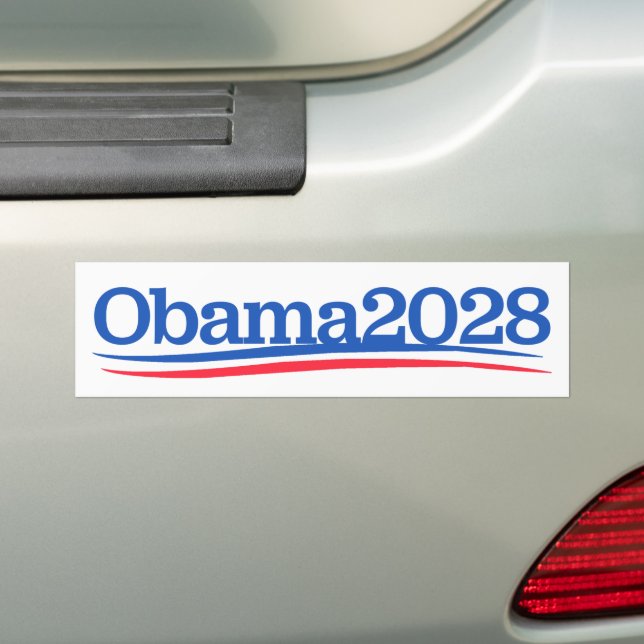 Third Term Obama 2028 Bumper Sticker (On Car)