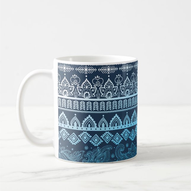 Third tribal ethnic, seamless pattern. coffee mug (Left)