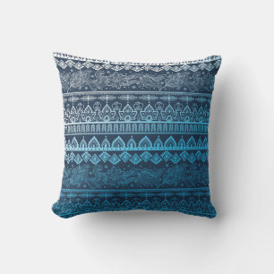 Third tribal ethnic, seamless pattern. throw pillow