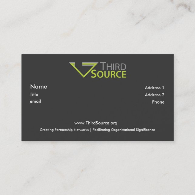 ThirdSource Business Card Template (Front)