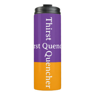 Thirst Quencher Orange Purple   Thermal Tumbler