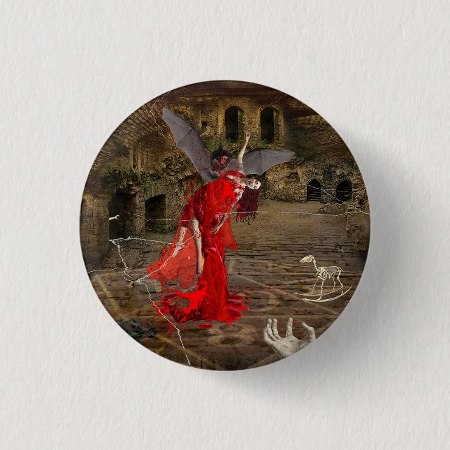 Thirsty 1 Inch Round Button (Front)