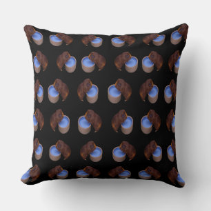Thirsty Brown Guinea Pig Pattern, Throw Pillow