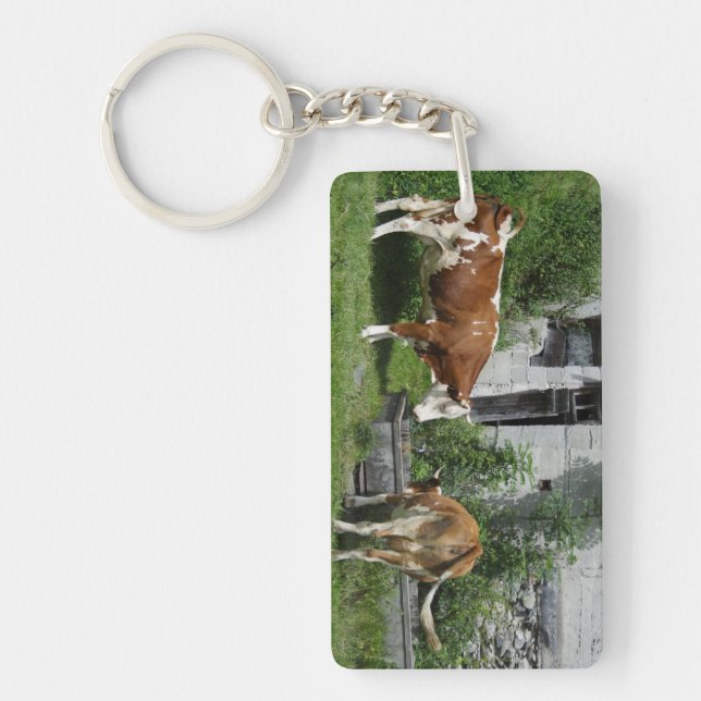 Thirsty Fleckvieh Keychain (Front)