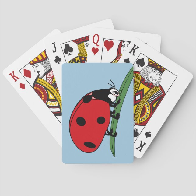 Thirsty Ladybug Playing Cards (Back)