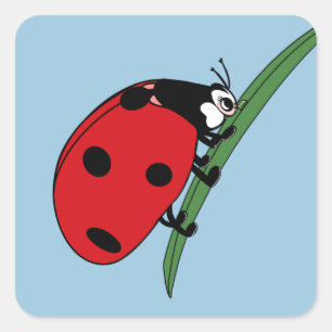 Thirsty Ladybug Square Sticker
