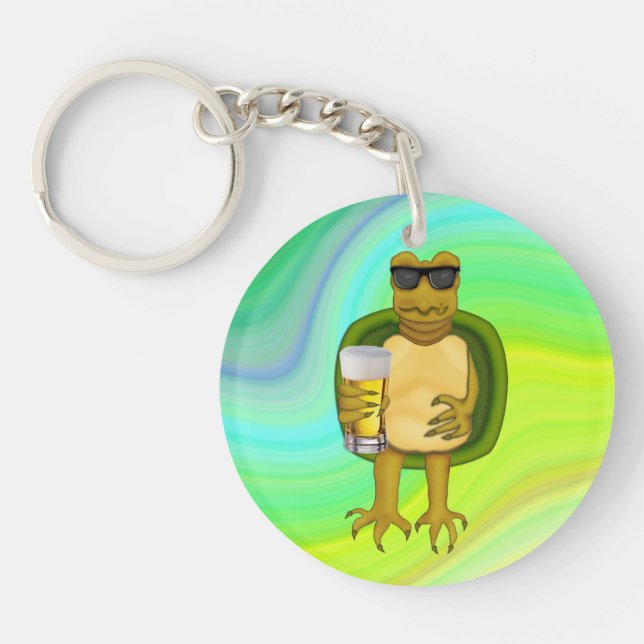Thirsty Turtle Keychain (Front)