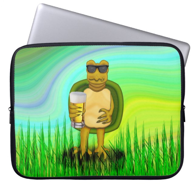 Thirsty Turtle Laptop Sleeve (Front)