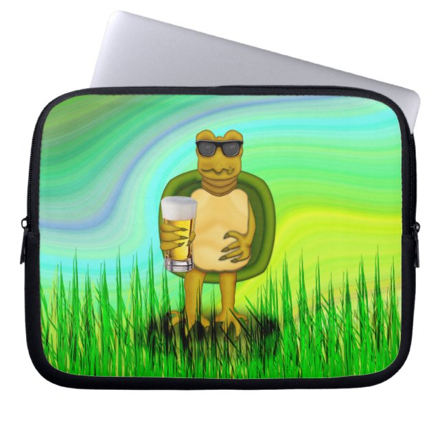 Thirsty Turtle Laptop Sleeve (Front)