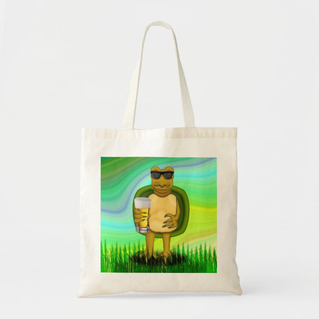 Thirsty Turtle Tote Bag (Front)