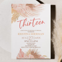 Thirteen Boho Pink Floral 13th Birthday Party