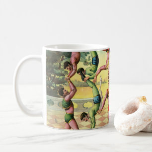 Thirteen Men Doing Acrobatics Coffee Mug