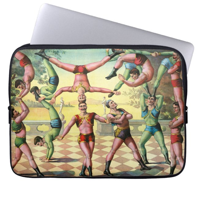 Thirteen Men Doing Acrobatics Laptop Sleeve (Front)
