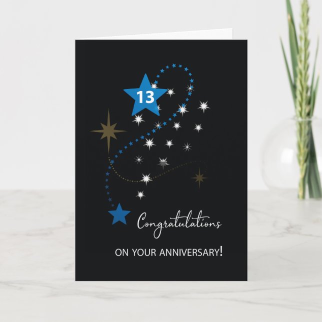 Thirteenth Employee Anniversary Congratulations Card (Front)