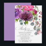 Thirty and Fabulous Elegant Floral 30th Birthday Invitation<br><div class="desc">Thirty and Fabulous Elegant Floral 30th Birthday Invitations features a stylish watercolor flower bouquet in pink,  purple and burgundy with greenery. Simply add your custom text for your thirtieth birthday invitations. Personalized by editing the text in the text boxes provided. Designed by ©Evco Studio www.zazzle.com/store/evcostudio</div>