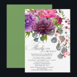 Thirty and Fabulous Elegant Floral 30th Birthday Invitation<br><div class="desc">Thirty and Fabulous Elegant Floral 30th Birthday Invitations features a stylish watercolor flower bouquet in pink,  purple and burgundy with greenery. Simply add your custom text for your thirtieth birthday invitations. Personalized by editing the text in the text boxes provided. Designed by ©Evco Studio www.zazzle.com/store/evcostudio</div>
