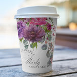 Thirty and Fabulous Elegant Floral 30th Birthday Paper Cups<br><div class="desc">Thirty and Fabulous Elegant Floral 30th Birthday Coffee Party Paper Cups features a stylish watercolor flower bouquet in pink,  purple and burgundy with greenery. Simply add your custom text for your thirtieth birthday party. Personalized by editing the text in the text boxes provided. Designed by ©Evco Studio www.zazzle.com/store/evcostudio</div>
