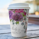 Thirty and Fabulous Elegant Floral 30th Birthday Paper Cups<br><div class="desc">Thirty and Fabulous Elegant Floral 30th Birthday Party Paper Cups features a stylish watercolor flower bouquet in pink,  purple and burgundy with greenery. Simply add your custom text for your thirtieth birthday party. Personalized by editing the text in the text boxes provided. Designed by ©Evco Studio www.zazzle.com/store/evcostudio</div>