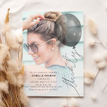 Thirty Balloon String | Photo 30th Birthday Party Invitation<br><div class="desc">Embrace the 30th chapter of your life with our trendy and unique balloon birthday invitations. With chic typography and a 'thirty' balloon string over a photo background,  our invites are sure to set the tone for a birthday party that will be remembered for years to come.</div>