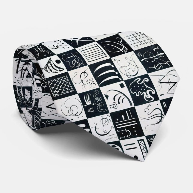 Thirty, Biomorphic Abstraction - Wassily Kandinsky Tie (Rolled)