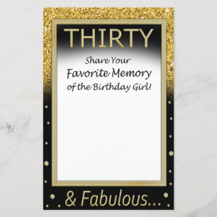 Thirty Favourite Memory of the Birthday Girl