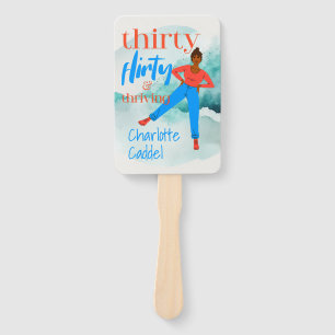 Thirty Flirty & Thriving Personalized Photo Hand Fan