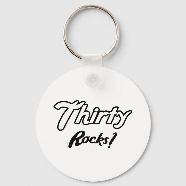 Thirty Rocks Birthday Gifts Keychain (Front)