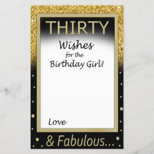 Thirty Wishes for the birthday girl