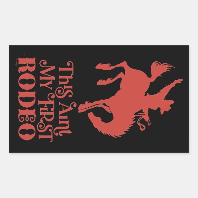 THIS AINT MY FIRST RODEO funny cowboy horseriding  Sticker (Front)