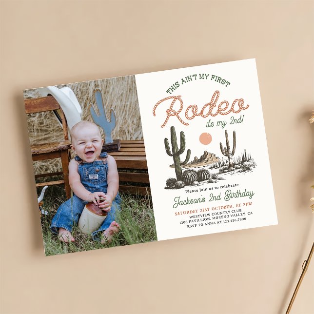 This Ain't My First Rodeo Western 2nd Birthday Invitation (Creator Uploaded)