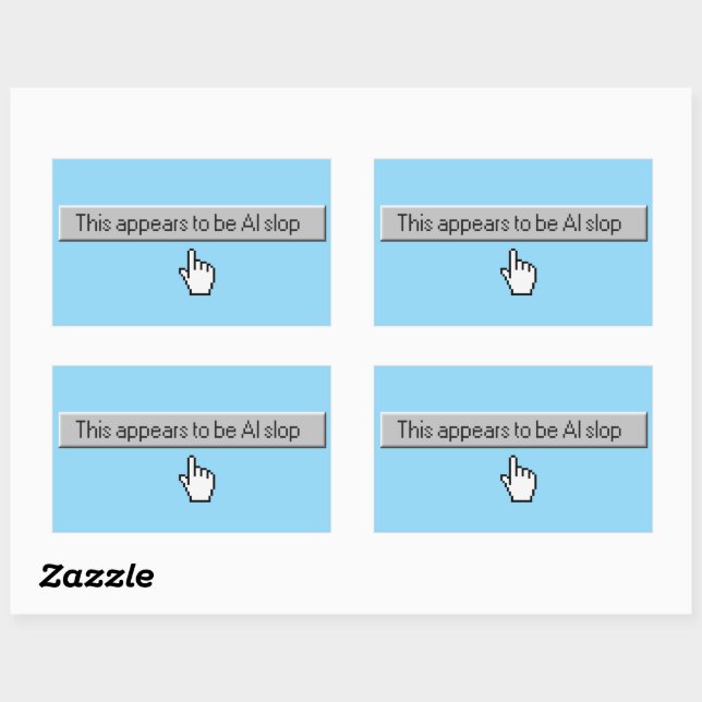 This Appears To Be AI Slop Button Sticker (Sheet)