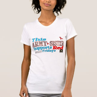 This ARMY Sister wears red T-Shirt