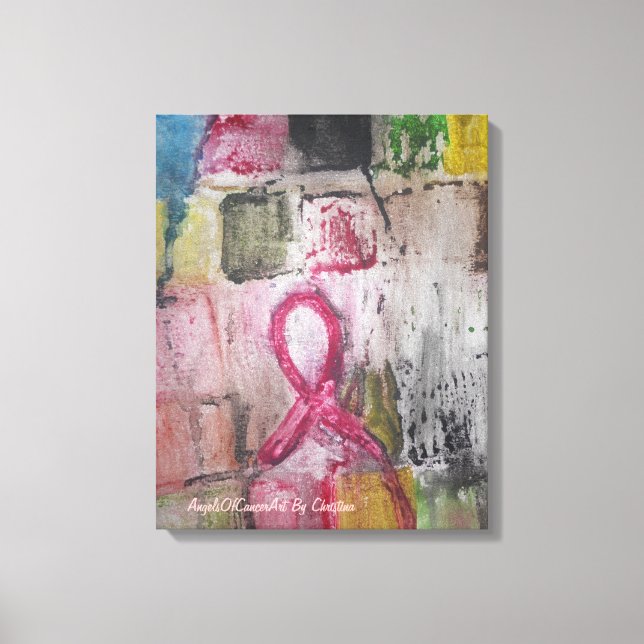 This Art was created for Breast cancer support Canvas Print (Front)