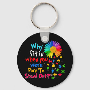 This autism spectrum disorder asd design for men w keychain