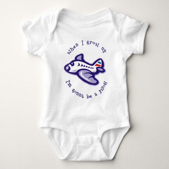 This baby is a future pilot, wants to fly airplane bodysuit (Front)