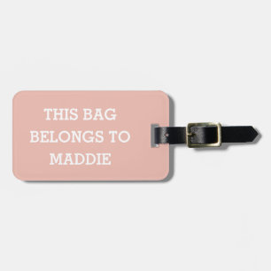 This Bag Belongs to Name Personalized Luggage Tag